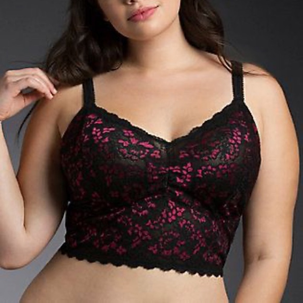 Torrid Cross Dye Crop Lace Bralette 2X